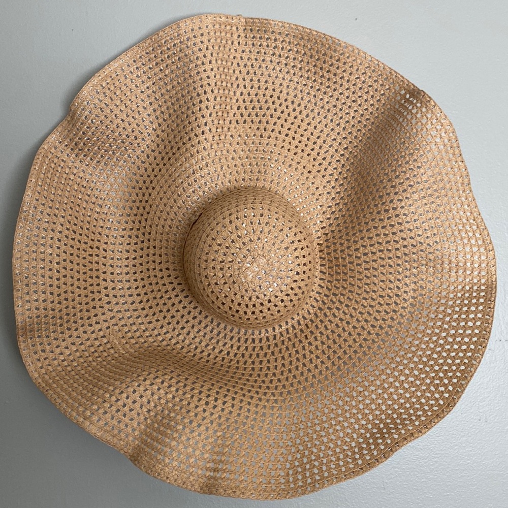 Oversized straw beach hat